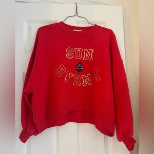 Judith March Sun Burnt top pullover small oversized
